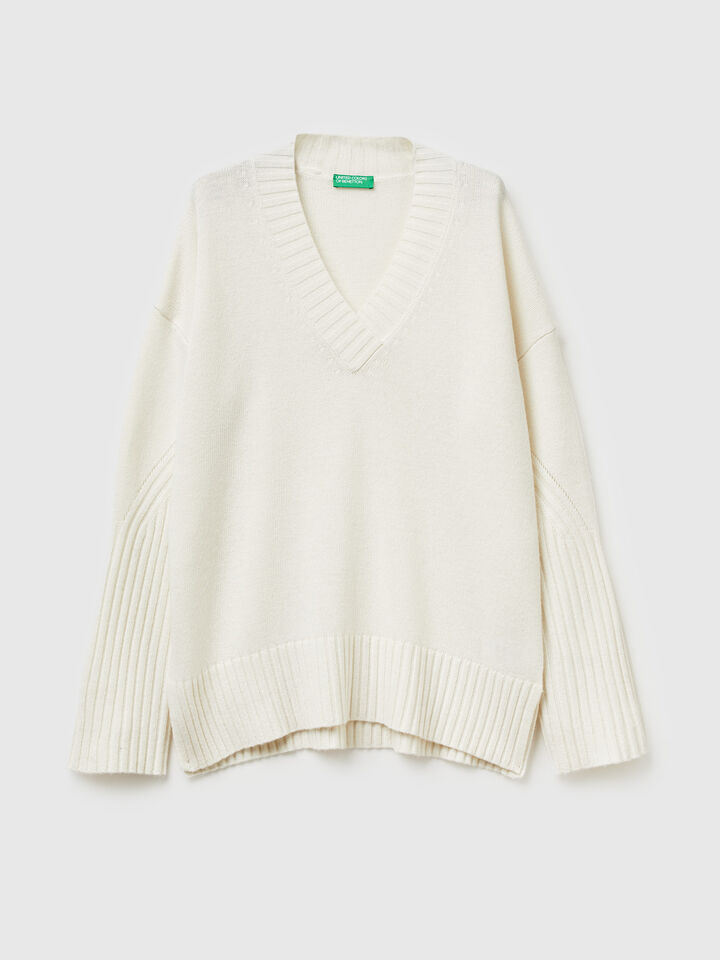 V NECK SWEATER L/S Women image number 5